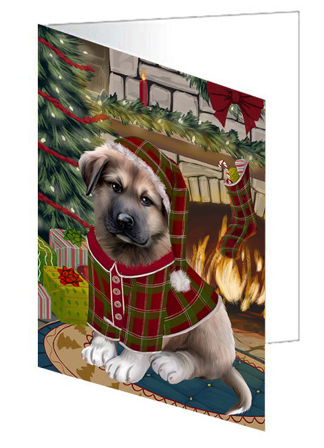 The Stocking was Hung Jack Russell Terrier Dog Handmade Artwork Assorted Pets Greeting Cards and Note Cards with Envelopes for All Occasions and Holiday Seasons GCD70544