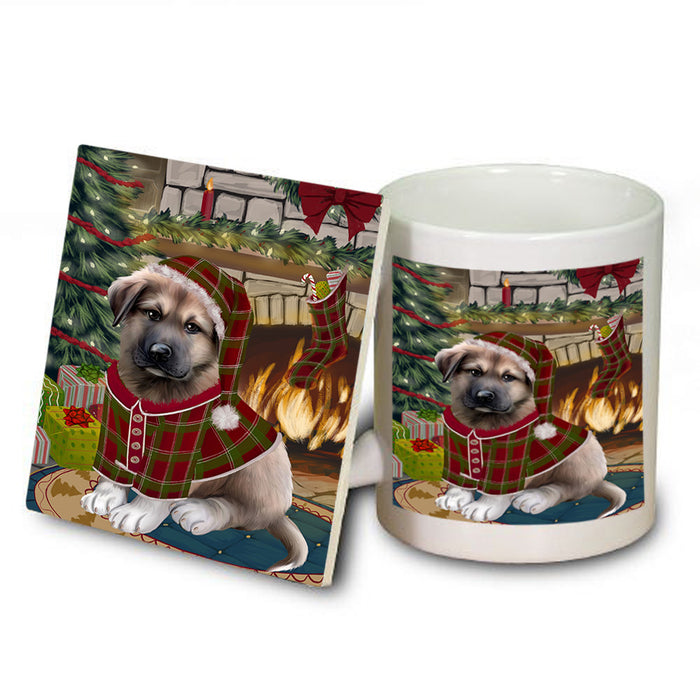 The Stocking was Hung Anatolian Shepherd Dog Mug and Coaster Set MUC55160