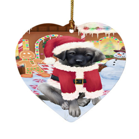 Christmas Gingerbread House Candyfest Anatolian Shepherd Dog Heart Christmas Ornament HPOR56497