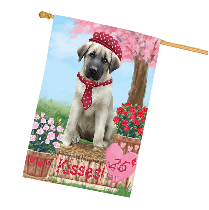 Rosie 25 Cent Kisses Anatolian Shepherd Dog House Flag FLG56479
