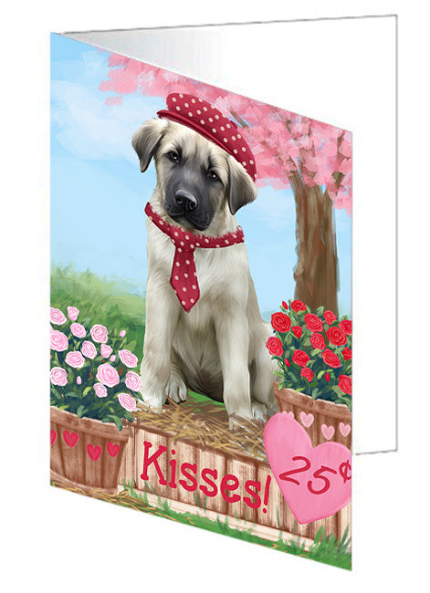 Rosie 25 Cent Kisses Anatolian Shepherd Dog Handmade Artwork Assorted Pets Greeting Cards and Note Cards with Envelopes for All Occasions and Holiday Seasons GCD71900
