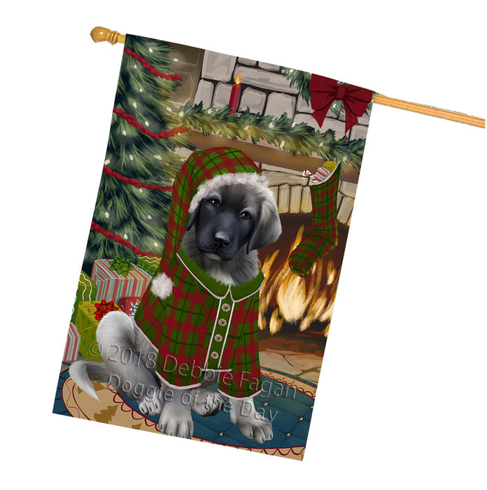The Stocking was Hung Anatolian Shepherd Dog House Flag FLG55598