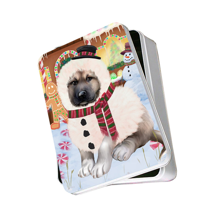 Christmas Gingerbread House Candyfest Anatolian Shepherd Dog Photo Storage Tin PITN56061