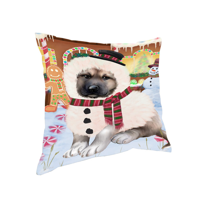Christmas Gingerbread House Candyfest Anatolian Shepherd Dog Pillow PIL78860