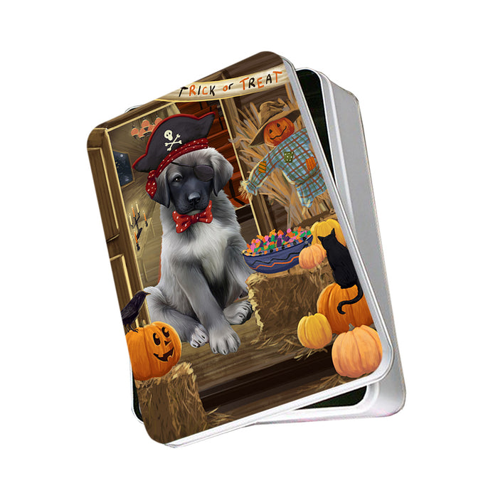 Enter at Own Risk Trick or Treat Halloween Anatolian Shepherd Dog Photo Storage Tin PITN52951
