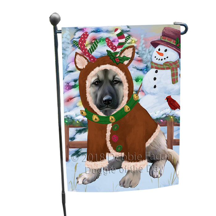 Christmas Gingerbread House Candyfest Anatolian Shepherd Dog Garden Flag GFLG56691
