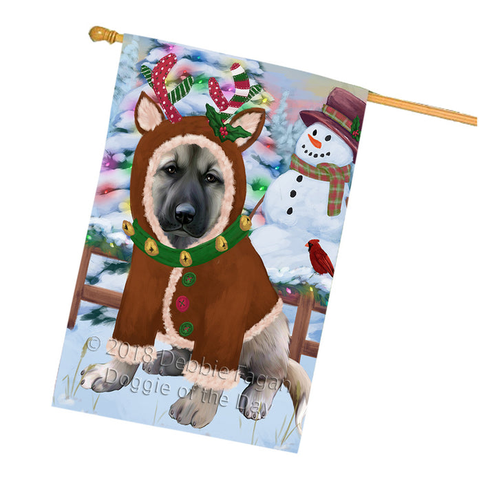 Christmas Gingerbread House Candyfest Anatolian Shepherd Dog House Flag FLG56827