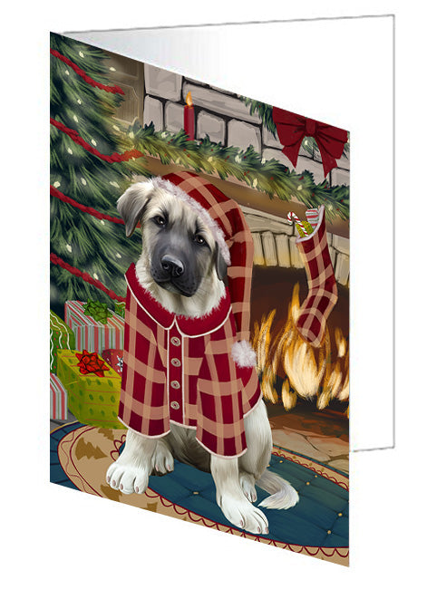 The Stocking was Hung Jack Russell Terrier Dog Handmade Artwork Assorted Pets Greeting Cards and Note Cards with Envelopes for All Occasions and Holiday Seasons GCD70538