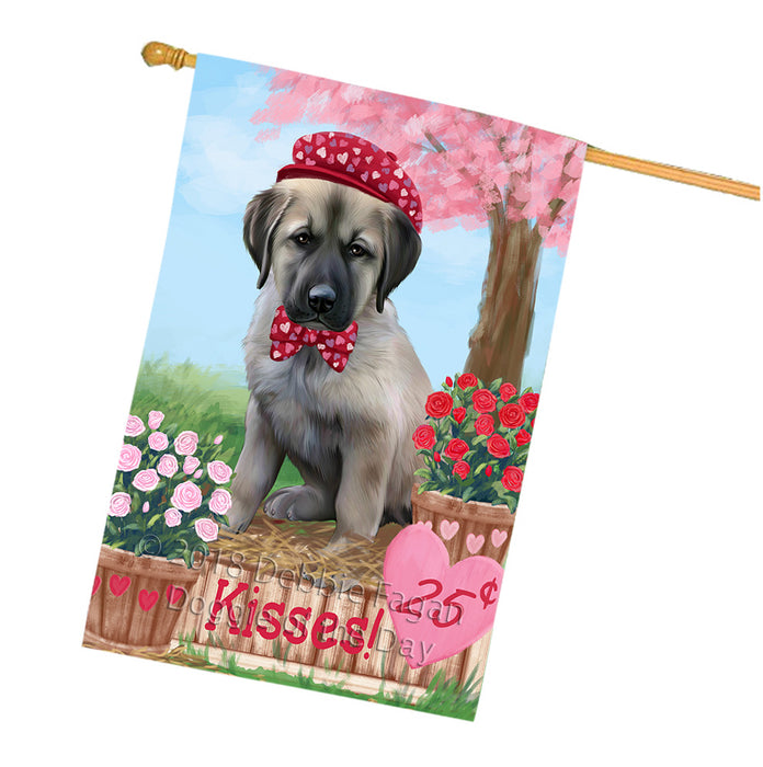 Rosie 25 Cent Kisses Anatolian Shepherd Dog House Flag FLG56480