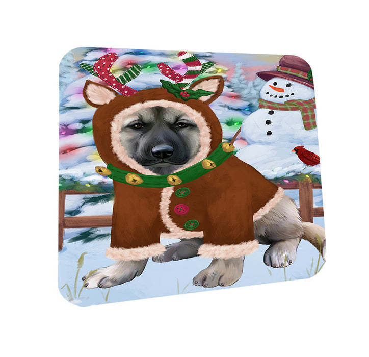 Christmas Gingerbread House Candyfest Anatolian Shepherd Dog Coasters Set of 4 CST56101
