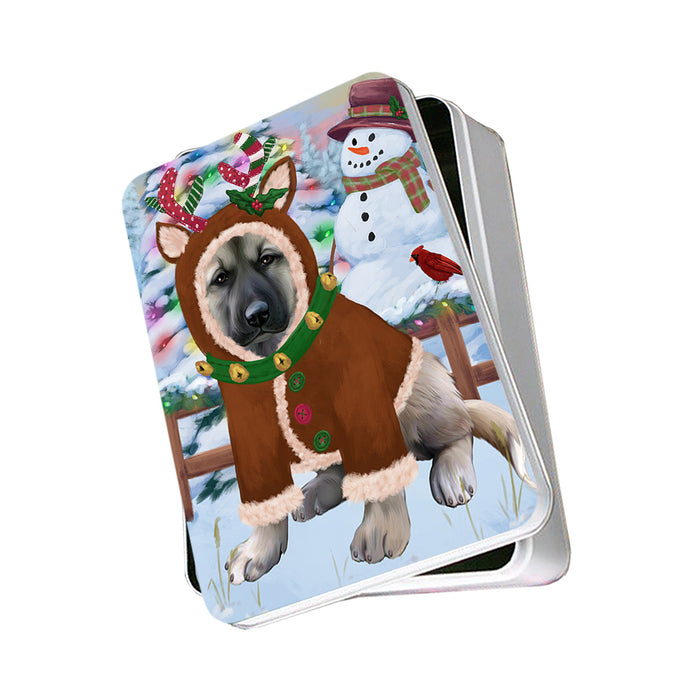 Christmas Gingerbread House Candyfest Anatolian Shepherd Dog Photo Storage Tin PITN56062