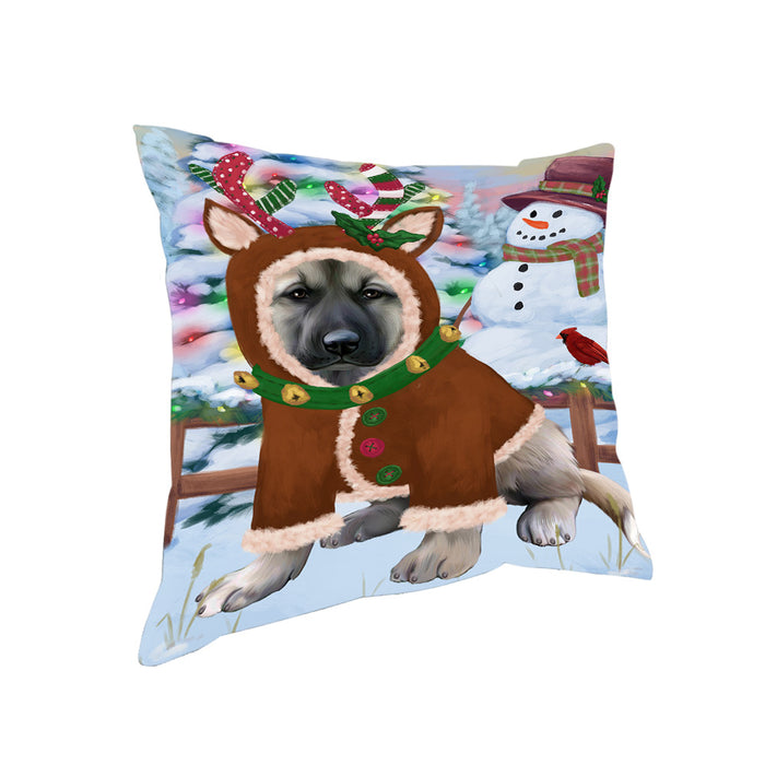 Christmas Gingerbread House Candyfest Anatolian Shepherd Dog Pillow PIL78864