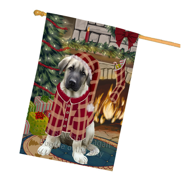The Stocking was Hung Anatolian Shepherd Dog House Flag FLG55599