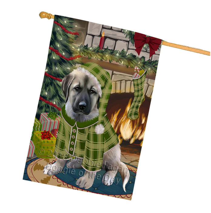 The Stocking was Hung Anatolian Shepherd Dog House Flag FLG55600