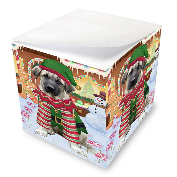 Christmas Gingerbread House Candyfest Anatolian Shepherd Dog Note Cube NOC54216