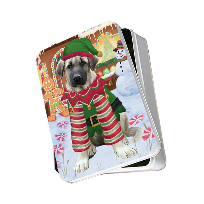 Christmas Gingerbread House Candyfest Anatolian Shepherd Dog Photo Storage Tin PITN56063