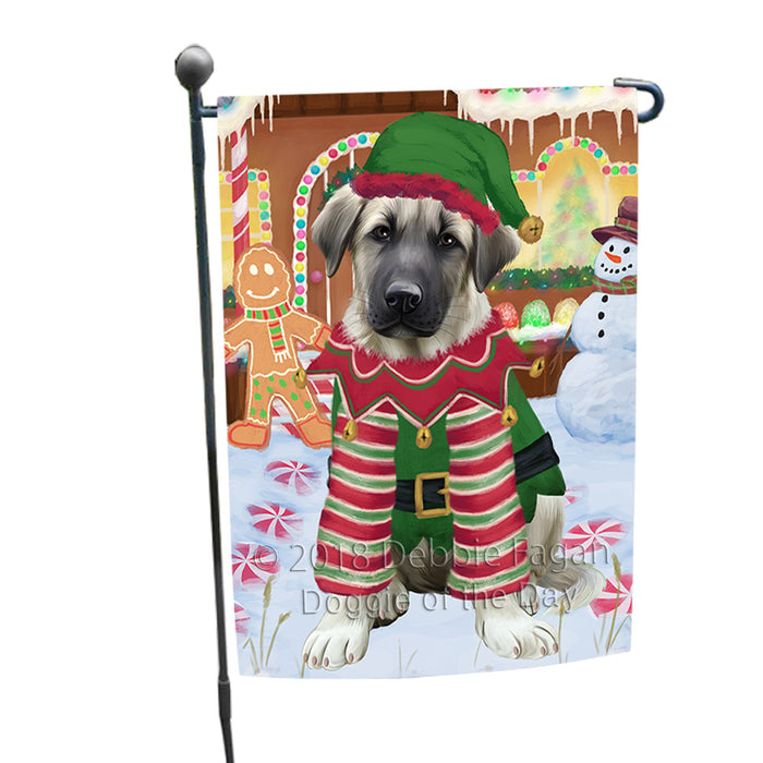 Christmas Gingerbread House Candyfest Anatolian Shepherd Dog Garden Flag GFLG56692
