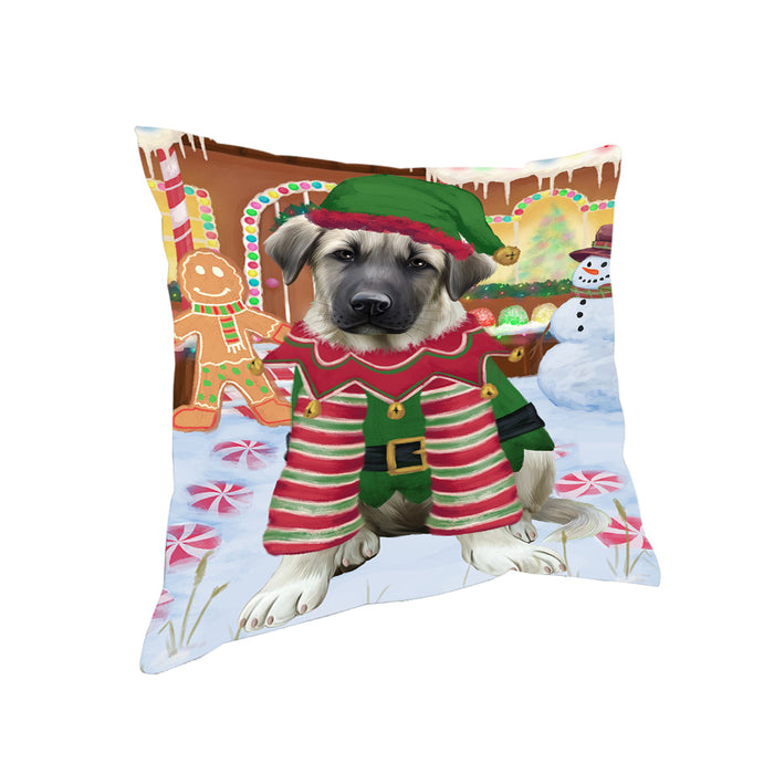 Christmas Gingerbread House Candyfest Anatolian Shepherd Dog Pillow PIL78868