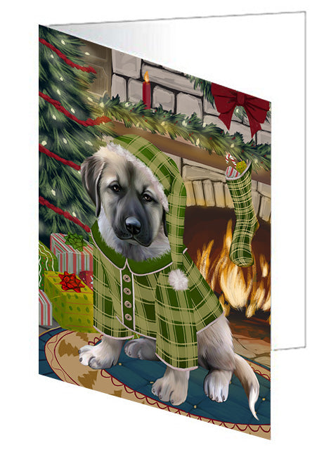 The Stocking was Hung Jack Russell Terrier Dog Handmade Artwork Assorted Pets Greeting Cards and Note Cards with Envelopes for All Occasions and Holiday Seasons GCD70535