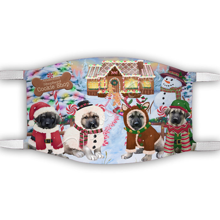 Holiday Gingerbread Cookie Anatolian Shepherd Dogs Shop Face Mask FM48859