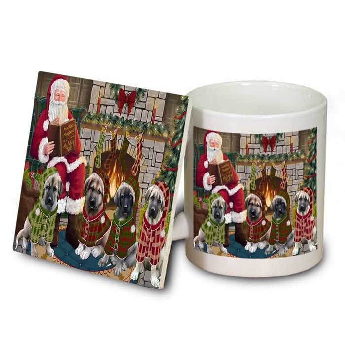 Christmas Cozy Holiday Tails Anatolian Shepherds Dog Mug and Coaster Set MUC55082