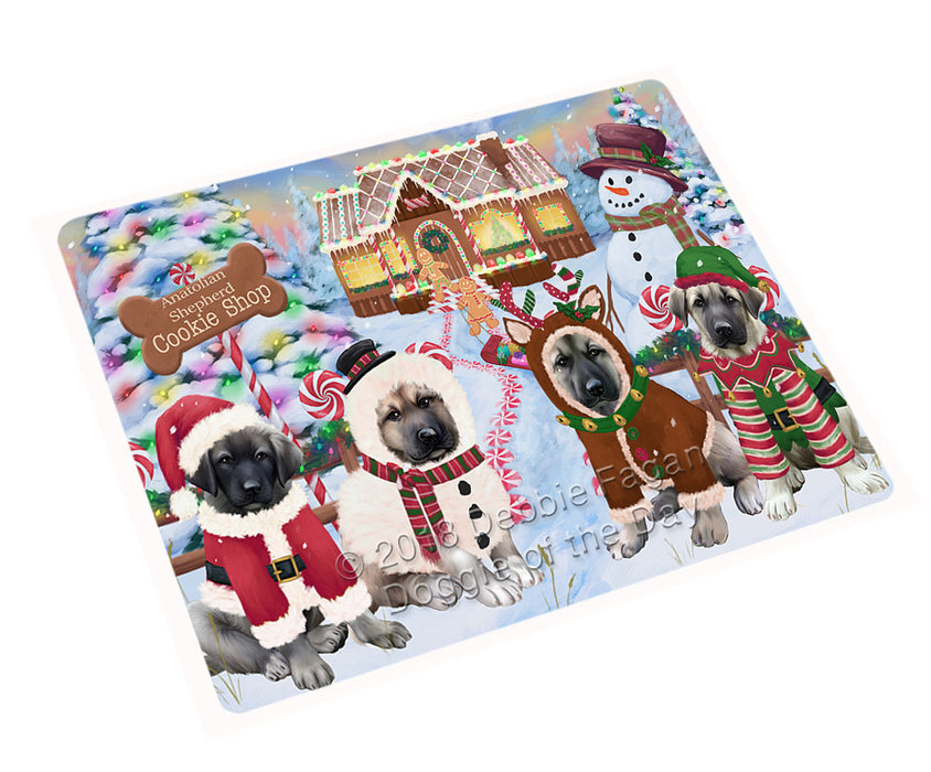 Holiday Gingerbread Cookie Shop Anatolian Shepherds Dog Large Refrigerator / Dishwasher Magnet RMAG98844