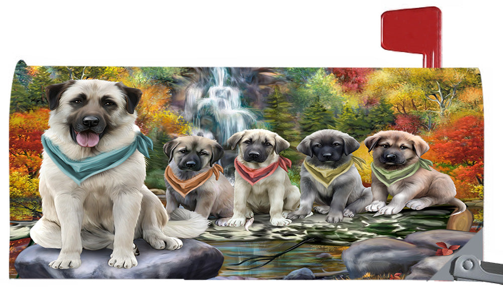 Scenic Waterfall Anatolian Shepherd Dogs Magnetic Mailbox Cover MBC48698