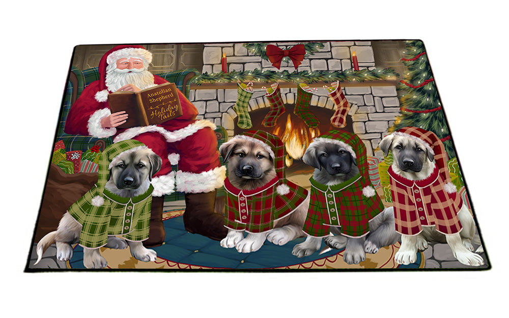 Christmas Cozy Holiday Tails Anatolian Shepherds Dog Floormat FLMS52557
