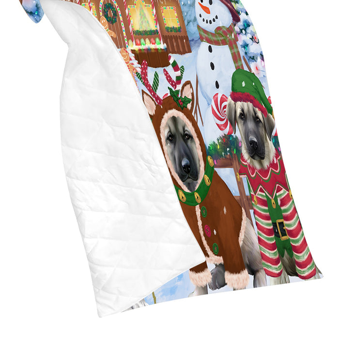 Holiday Gingerbread Cookie Anatolian Shepherd Dogs Quilt
