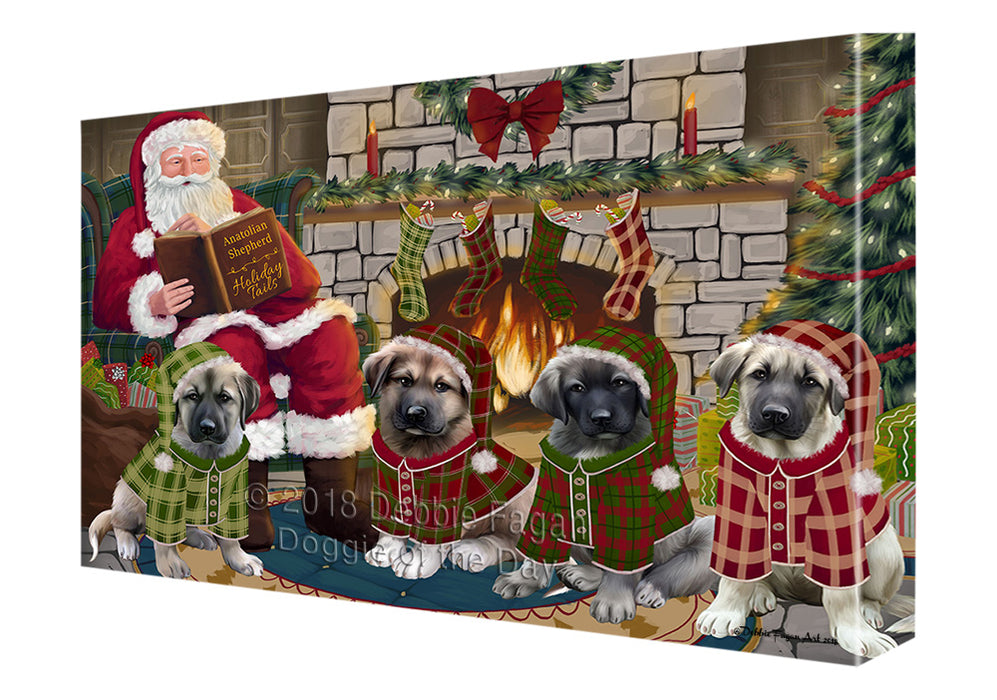 Christmas Cozy Holiday Tails Anatolian Shepherds Dog Canvas Print Wall Art Décor CVS115739