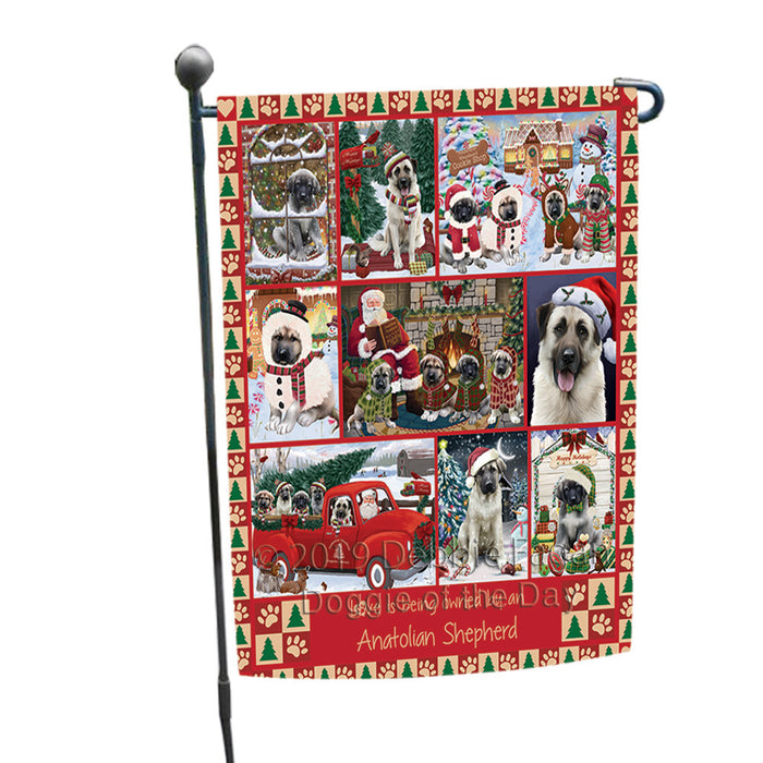 Love is Being Owned Christmas Anatolian Shepherd Dogs Garden Flag GFLG65862