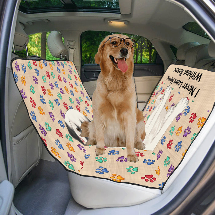 Personalized I Never Leave Home Paw Print Anatolian Shepherd Dogs Pet Back Car Seat Cover