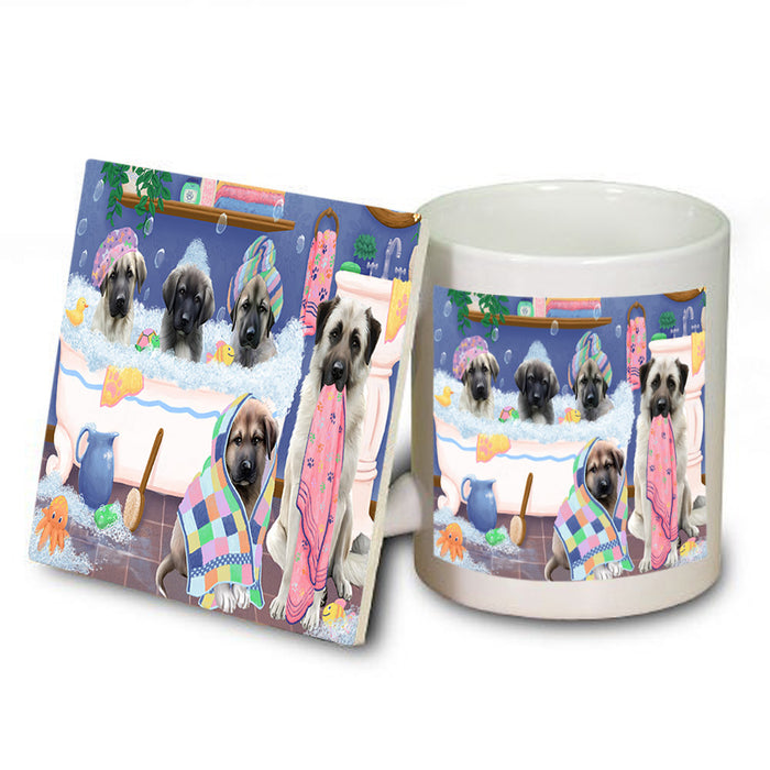 Rub A Dub Dogs In A Tub Anatolian Shepherds Dog Mug and Coaster Set MUC56746
