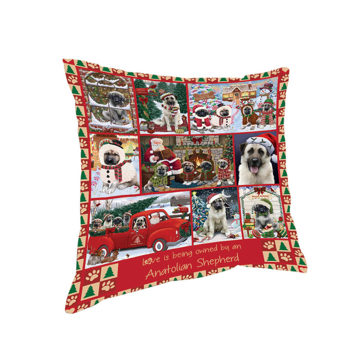 Love is Being Owned Christmas Anatolian Shepherd Dogs Pillow PIL85624