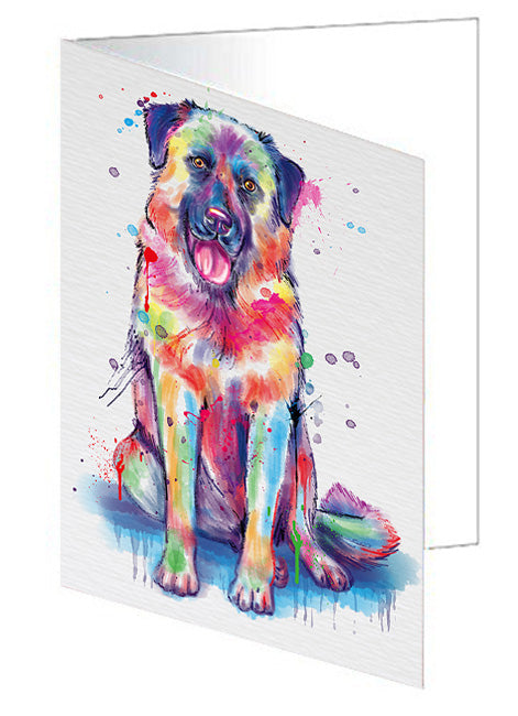 Watercolor Anatolian Shepherd Dog Handmade Artwork Assorted Pets Greeting Cards and Note Cards with Envelopes for All Occasions and Holiday Seasons GCD77027