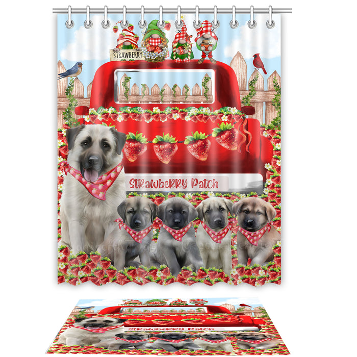 Anatolian Shepherd Shower Curtain & Bath Mat Set, Bathroom Decor Curtains with hooks and Rug, Explore a Variety of Designs, Personalized, Custom, Dog Lover's Gifts