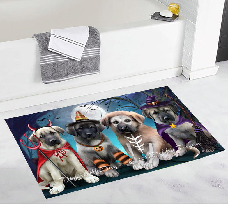 Happy Halloween Trick or Treat Anatolian Shepherd Dogs Bathroom Rugs with Non Slip Soft Bath Mat for Tub BRUG54874