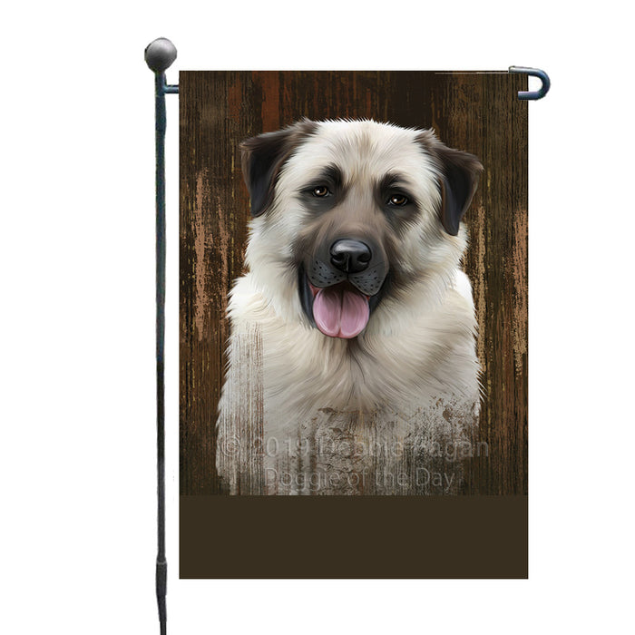 Personalized Rustic Anatolian Shepherd Dog Custom Garden Flag GFLG63401