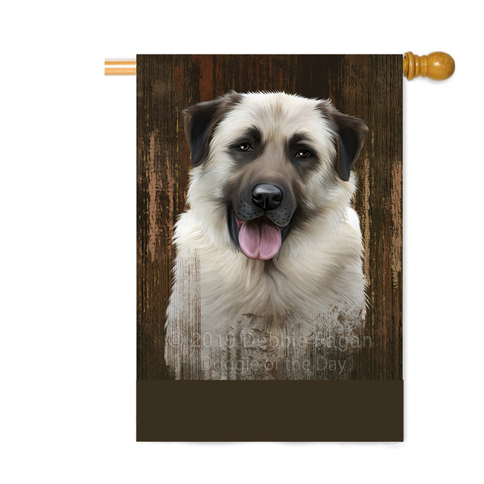 Personalized Rustic Anatolian Shepherd Dog Custom House Flag FLG64478