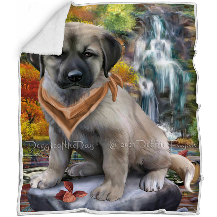Scenic Waterfall Anatolian Shepherd Dog Blanket BLNKT62697