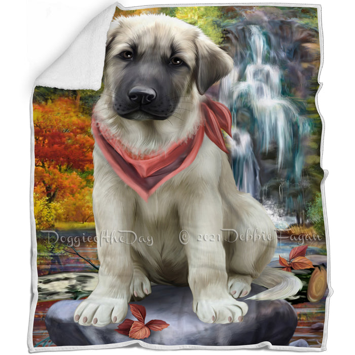 Scenic Waterfall Anatolian Shepherd Dog Blanket BLNKT62706