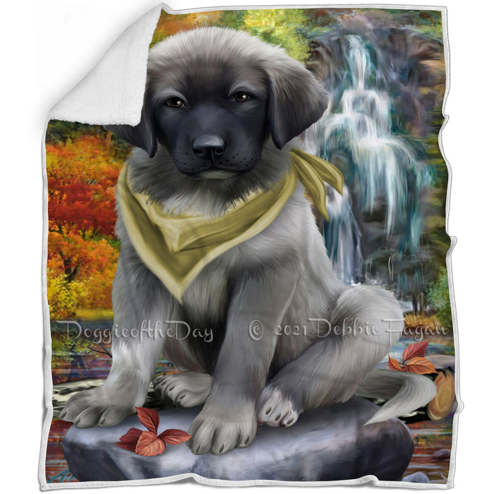 Scenic Waterfall Anatolian Shepherd Dog Blanket BLNKT62715
