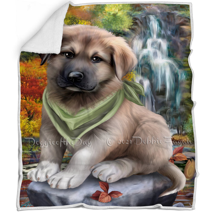 Scenic Waterfall Anatolian Shepherd Dog Blanket BLNKT62724