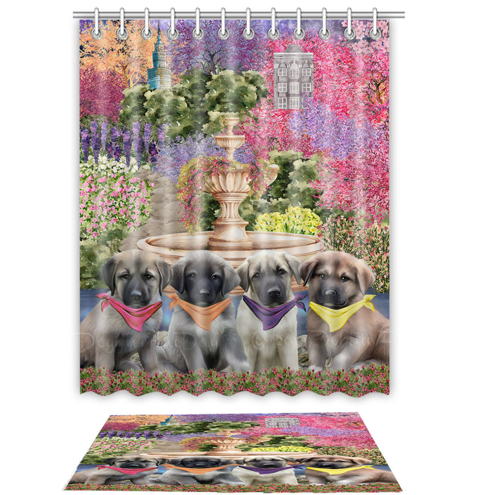 Anatolian Shepherd Shower Curtain with Bath Mat Set: Explore a Variety of Designs, Personalized, Custom, Curtains and Rug Bathroom Decor, Dog and Pet Lovers Gift