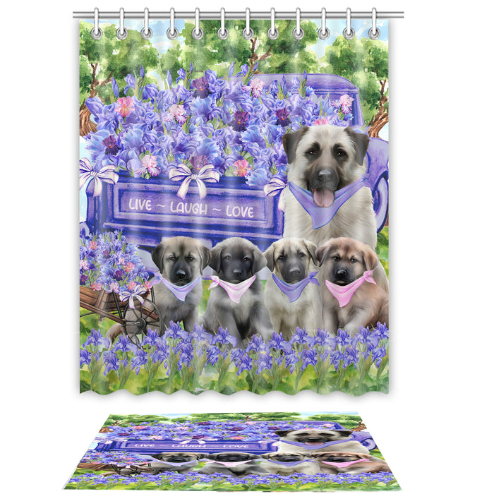 Anatolian Shepherd Shower Curtain & Bath Mat Set - Explore a Variety of Personalized Designs - Custom Rug and Curtains with hooks for Bathroom Decor - Pet and Dog Lovers Gift