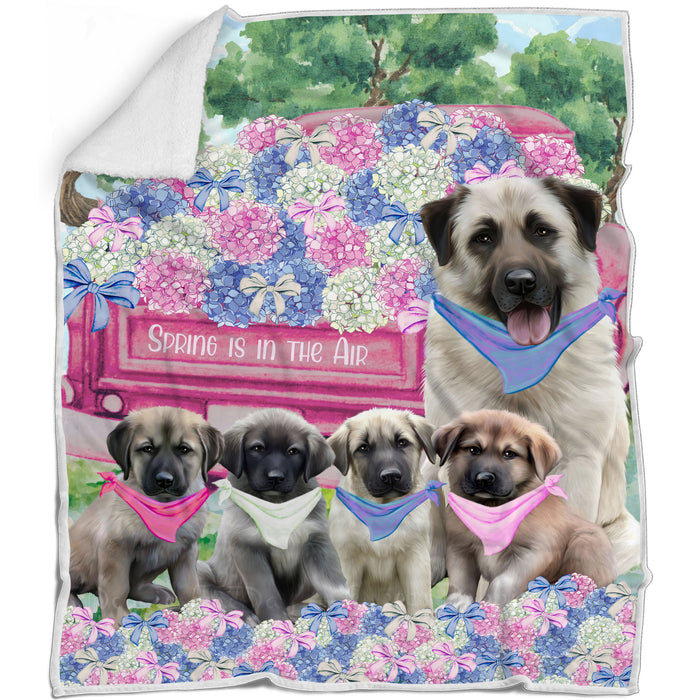 Anatolian Shepherd Blanket: Explore a Variety of Personalized Designs, Bed Cozy Sherpa, Fleece and Woven, Custom Dog Gift for Pet Lovers