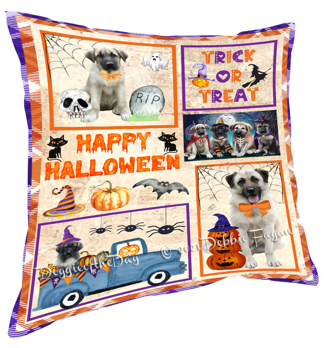 Happy Halloween Trick or Treat Anatolian Shepherd Dogs Pillow with Top Quality High-Resolution Images - Ultra Soft Pet Pillows for Sleeping - Reversible & Comfort - Ideal Gift for Dog Lover - Cushion for Sofa Couch Bed - 100% Polyester, PILA88138