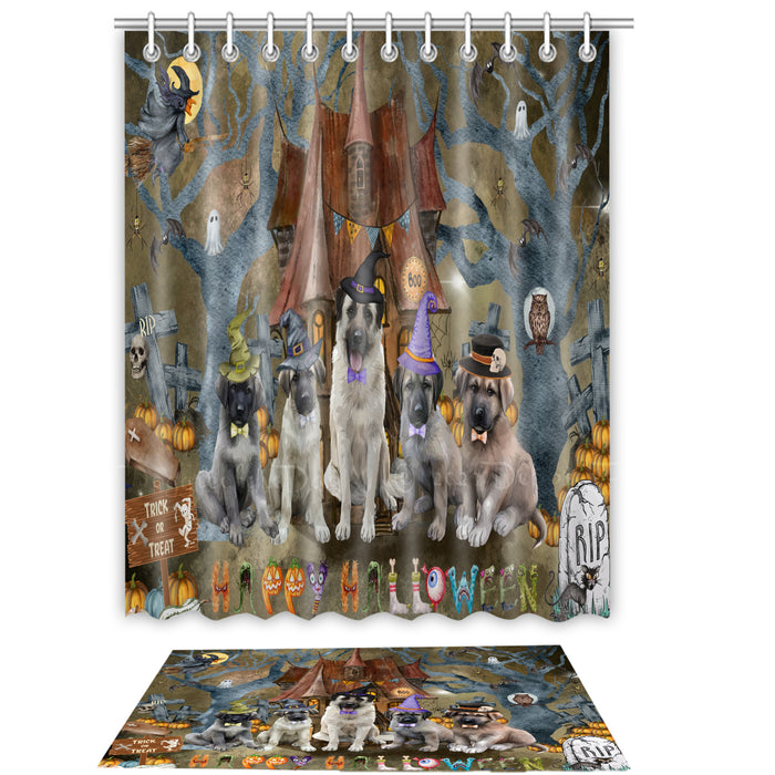 Anatolian Shepherd Shower Curtain & Bath Mat Set: Explore a Variety of Designs, Custom, Personalized, Curtains with hooks and Rug Bathroom Decor, Gift for Dog and Pet Lovers