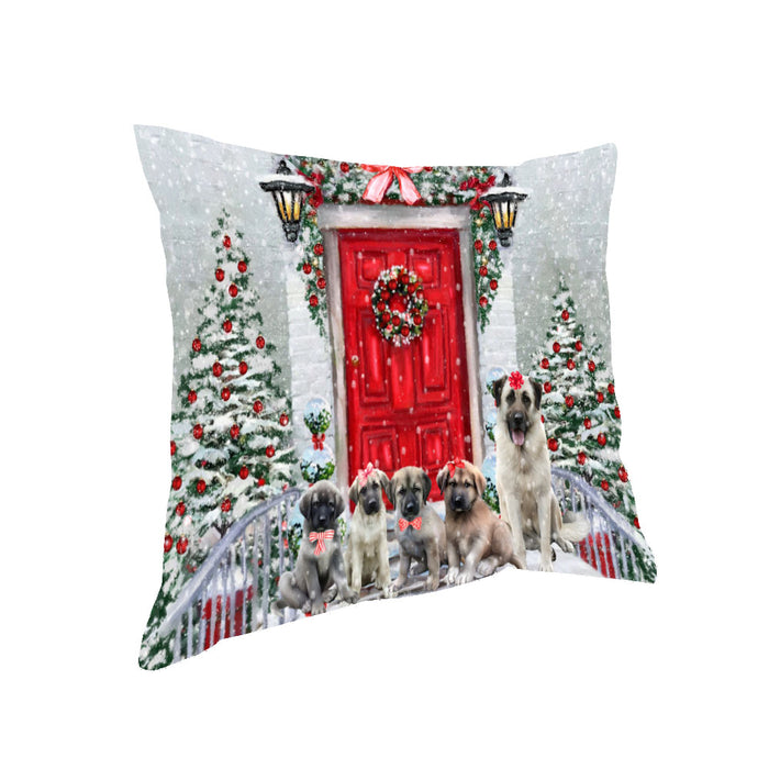 Christmas Holiday Welcome Anatolian Shepherd Dogs Pillow with Top Quality High-Resolution Images - Ultra Soft Pet Pillows for Sleeping - Reversible & Comfort - Ideal Gift for Dog Lover - Cushion for Sofa Couch Bed - 100% Polyester