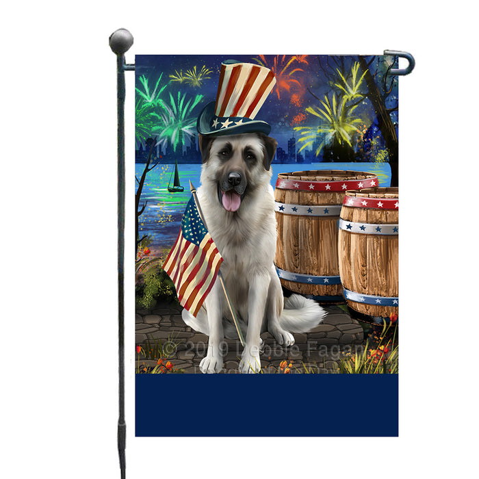 Personalized 4th of July Firework Anatolian Shepherd Dog Custom Garden Flags GFLG-DOTD-A57737